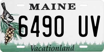 ME license plate 6490UV