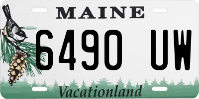 ME license plate 6490UW
