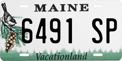 ME license plate 6491SP