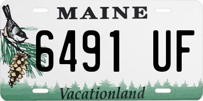 ME license plate 6491UF