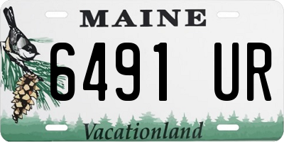 ME license plate 6491UR