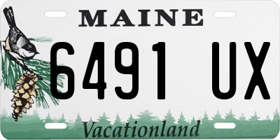 ME license plate 6491UX