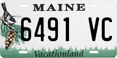 ME license plate 6491VC