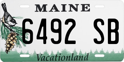 ME license plate 6492SB