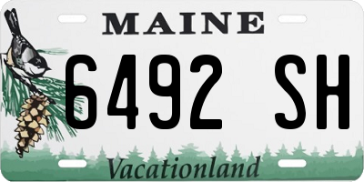ME license plate 6492SH