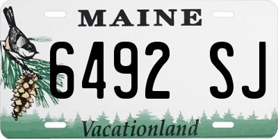 ME license plate 6492SJ