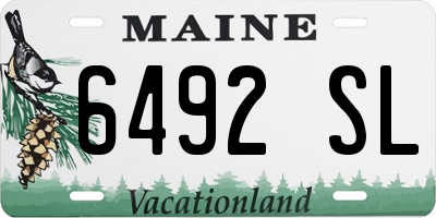 ME license plate 6492SL