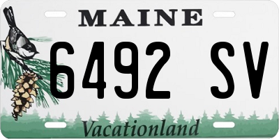 ME license plate 6492SV
