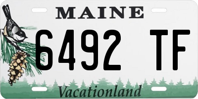 ME license plate 6492TF