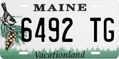 ME license plate 6492TG