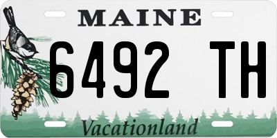 ME license plate 6492TH