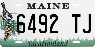 ME license plate 6492TJ
