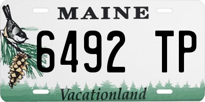 ME license plate 6492TP