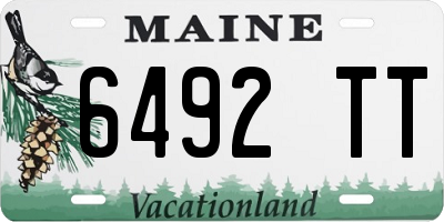 ME license plate 6492TT