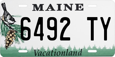 ME license plate 6492TY