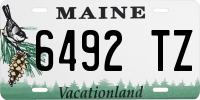 ME license plate 6492TZ