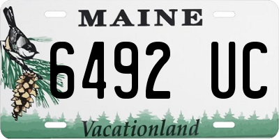 ME license plate 6492UC