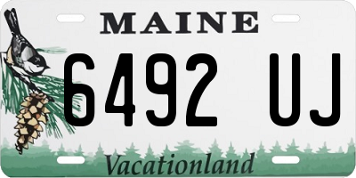 ME license plate 6492UJ