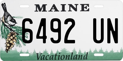 ME license plate 6492UN