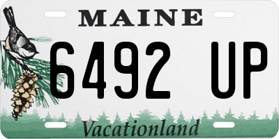 ME license plate 6492UP