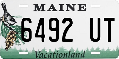 ME license plate 6492UT