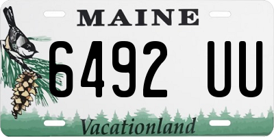 ME license plate 6492UU