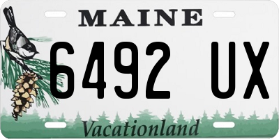 ME license plate 6492UX