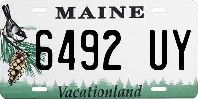 ME license plate 6492UY