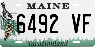 ME license plate 6492VF