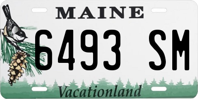 ME license plate 6493SM