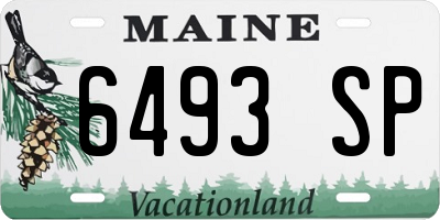 ME license plate 6493SP