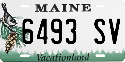 ME license plate 6493SV
