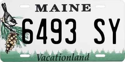 ME license plate 6493SY