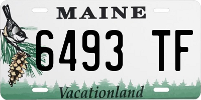 ME license plate 6493TF