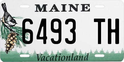 ME license plate 6493TH
