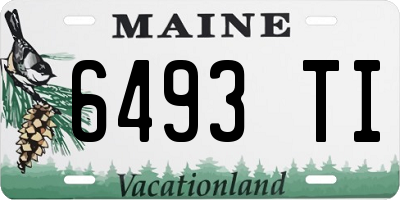 ME license plate 6493TI