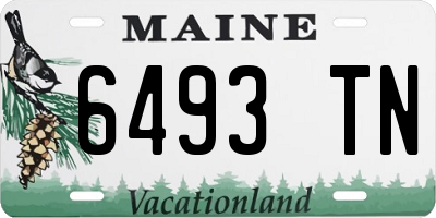ME license plate 6493TN