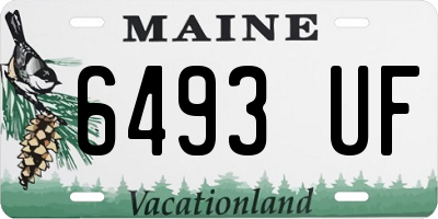 ME license plate 6493UF