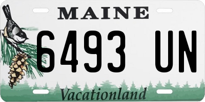 ME license plate 6493UN