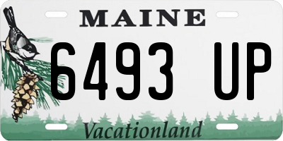 ME license plate 6493UP