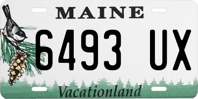 ME license plate 6493UX