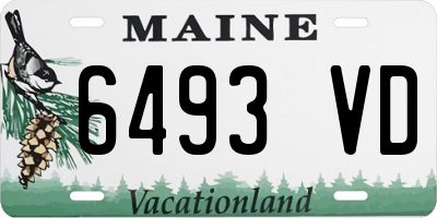 ME license plate 6493VD