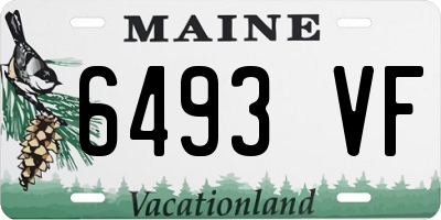 ME license plate 6493VF