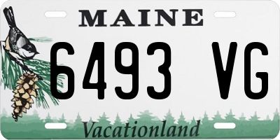 ME license plate 6493VG