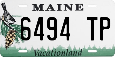 ME license plate 6494TP