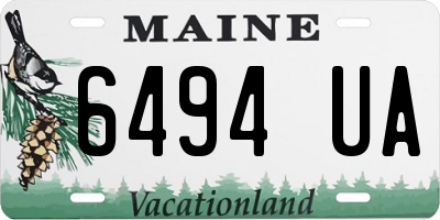 ME license plate 6494UA