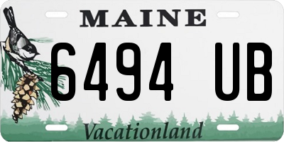 ME license plate 6494UB