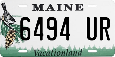 ME license plate 6494UR