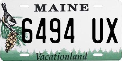 ME license plate 6494UX