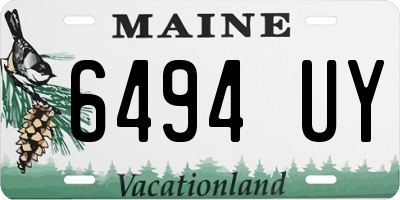 ME license plate 6494UY